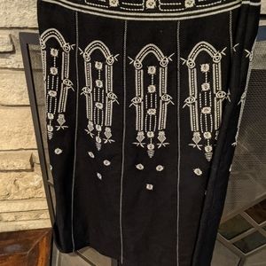 Linen lined Carole Little skirt black